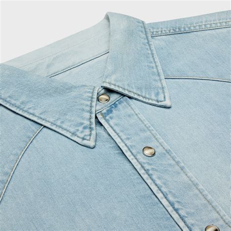 WESTERN SHIRT IN FADED SUMMER WASH DENIM 